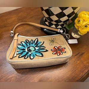 Coach Floral Bee Wristlet